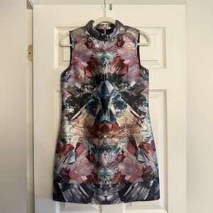 TED BAKER HEIDY MIRRORED MINERALS TUNIC SHIFT DRESS